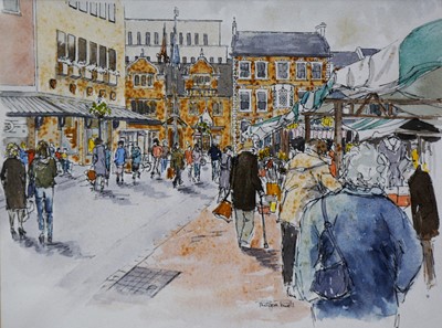 Lot 435 - Philippa Hunt, Market Square, Northampton,...