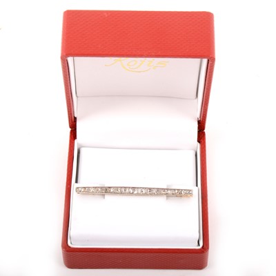 Lot 386 - A rose cut diamond bar brooch from Kojis, Liberty of London.