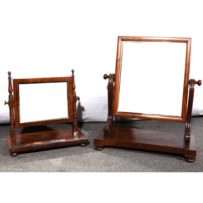 Lot 558 - A Victorian mahogany toilet mirror,...