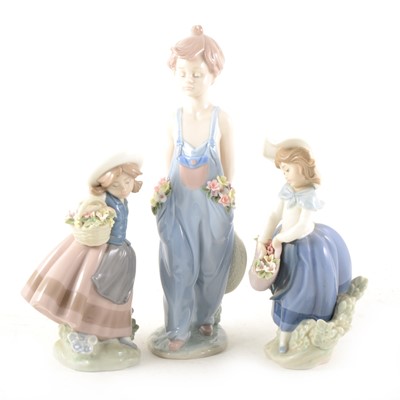Lot 8 - Three Lladro figures, including Pocket Full of Wishes