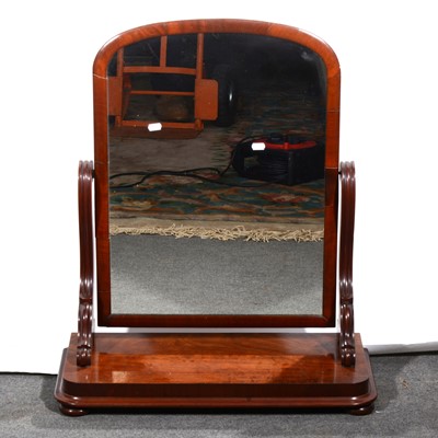 Lot 605 - A Victorian mahogany framed toilet mirror