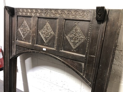 Lot 607 - An oak fire surround, in part 18th Century,...