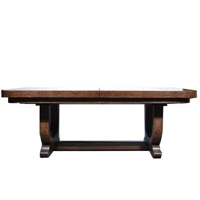 Lot 461 - Art Deco burr maple dining table