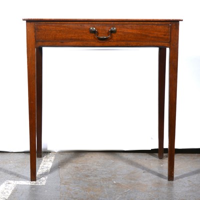 Lot 465 - George III mahogany side table.