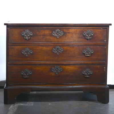 Lot 485 - George III mahogany serpentine chest of drawers