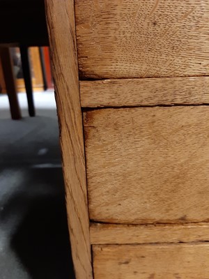 Lot 126 - An oak single pedestal desk.