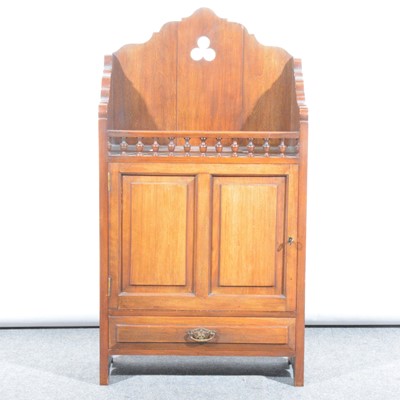 Lot 453 - Edwardian walnut smoker's cabinet.