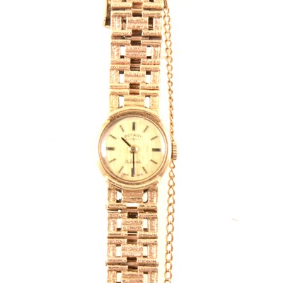 Lot 405 - Rotary - a lady's 9 carat yellow gold bracelet watch.