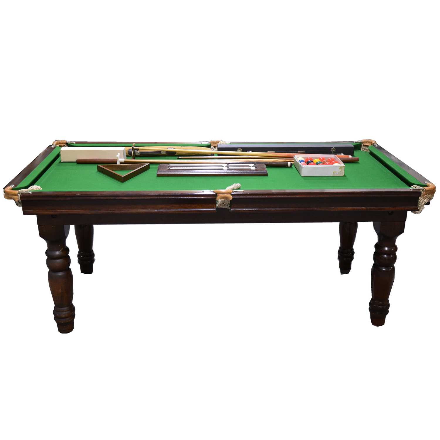 Lot 425 - A modern mahogany dining / snooker table