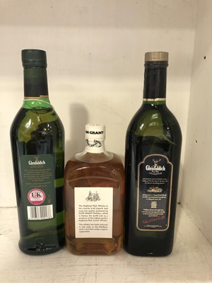 Lot 345 - Glenfiddich Special Old Reserve Pure Malt Whisky, and 12 years old single malt; and Glen Grant 8 years old, single malt