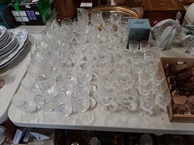 Lot 105 - A quantity of cut crystal stemware, mostly Edinburgh Crystal