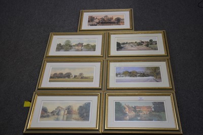 Lot 441 - Matthew Alexander - Seven Signed Limited Edition prints, Houghton Mil Cambridge, Aylesford Bridge