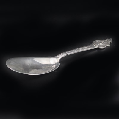 Lot 524 - A sterling silver serving spoon, by Gorham for Tiffany & Co, late 19th century