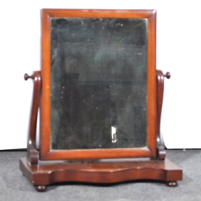 Lot 656 - Victorian mahogany toilet mirror