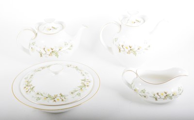 Lot 80 - An extensive Royal Doulton translucent china table service, Claremont pattern.