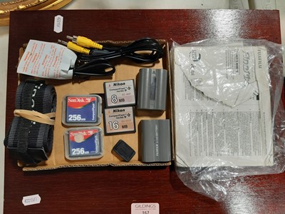 Lot 168 - Three digital SLR cameras; including Fujifilm...
