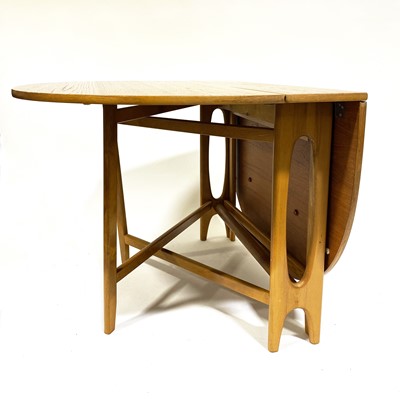 Lot 651 - A Norwegian teak drop-leaf dining table, designed by Bendt Winge