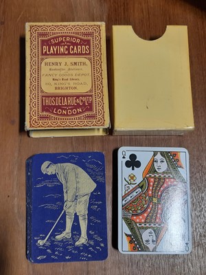 Lot 133 - Two Chad Valley 'Services Set', and a number of boxed vintage card games, in a dominoes box