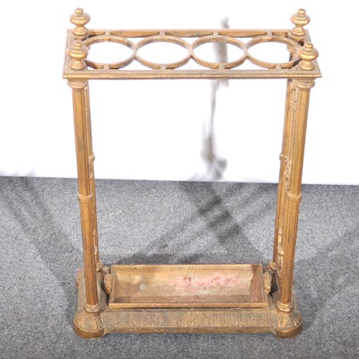 Lot 597 - A Coalbrookdale type cast iron stick stand