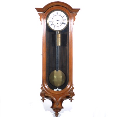 Lot 606 - Walnut cased Vienna wall clock