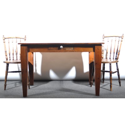 Lot 653 - Pine farmhouse kitchen table