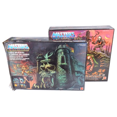 Lot 270 - He-Man Master of the Universe by Mattel; two sets including Fright Zone 'The Evil Horde' and Grayskull Castle, both boxed.