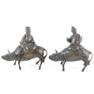 Lot 277 - A pair of Asian bronze censers