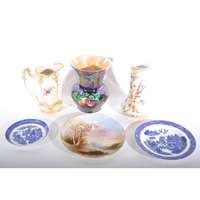 Lot 13 - A collection of vintage ceramics, a Royal Doulton blue and white trio