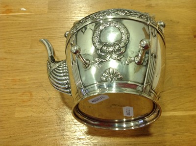 Lot 296 - German silver tea tray and kettle, 800 Standard, Posen