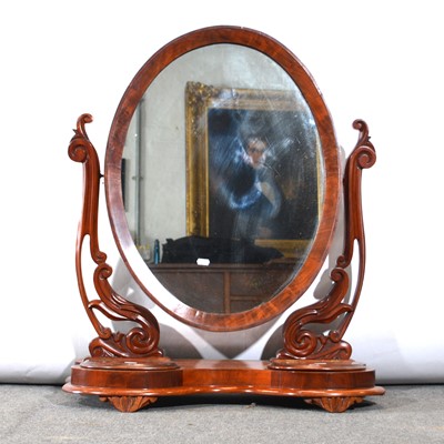 Lot 417 - Victorian mahogany dressing table mirror