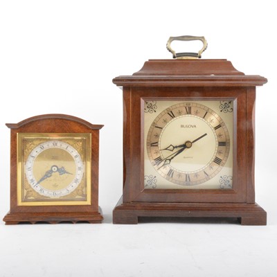 Lot 227 - An Elliott walnut cased mantel clock