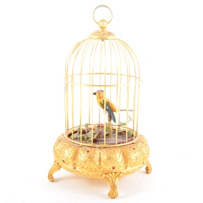 Lot 280 - A gilt metal singing bird automation