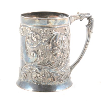 Lot 291 - Late Victorian silver mug