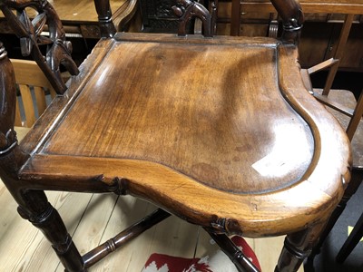 Lot 492 - Chinese rosewood corner chair