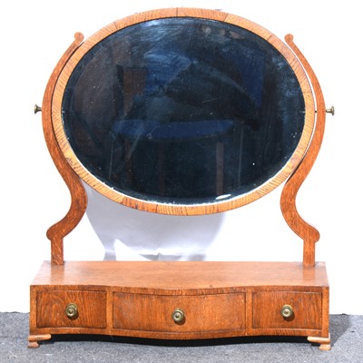 Lot 496 - Oak dressing table mirror