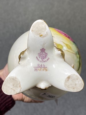 Lot 36 - Royal Worcester porcelain pot pourri vase