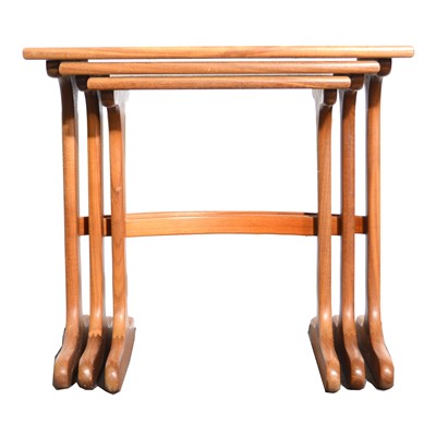 Lot 512 - Nest of three teak tables