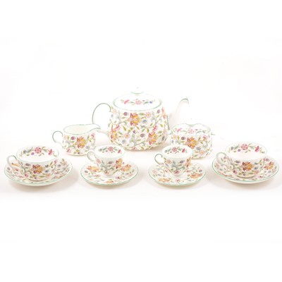 Lot 157 - A Minton “Haddon Hall” pattern teaset.