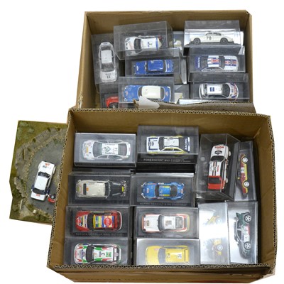 Lot 198 - Rally Car model collection by DeAgostini, 70x 1:43 scale all cased with magazines.