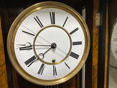 Lot 252 - A 19th Century walnut Vienna regulator floor standing clock