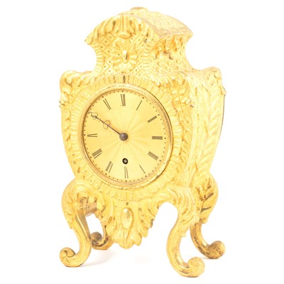 Lot 235 - A George II style gilt metal mantel clock
