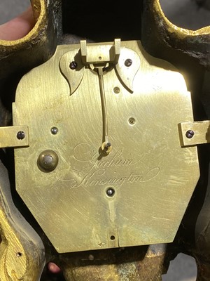 Lot 235 - A George II style gilt metal mantel clock