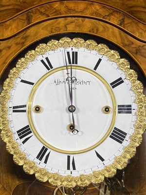 Lot 249 - A walnut cased Vienna wall clock, by Albert Fischer