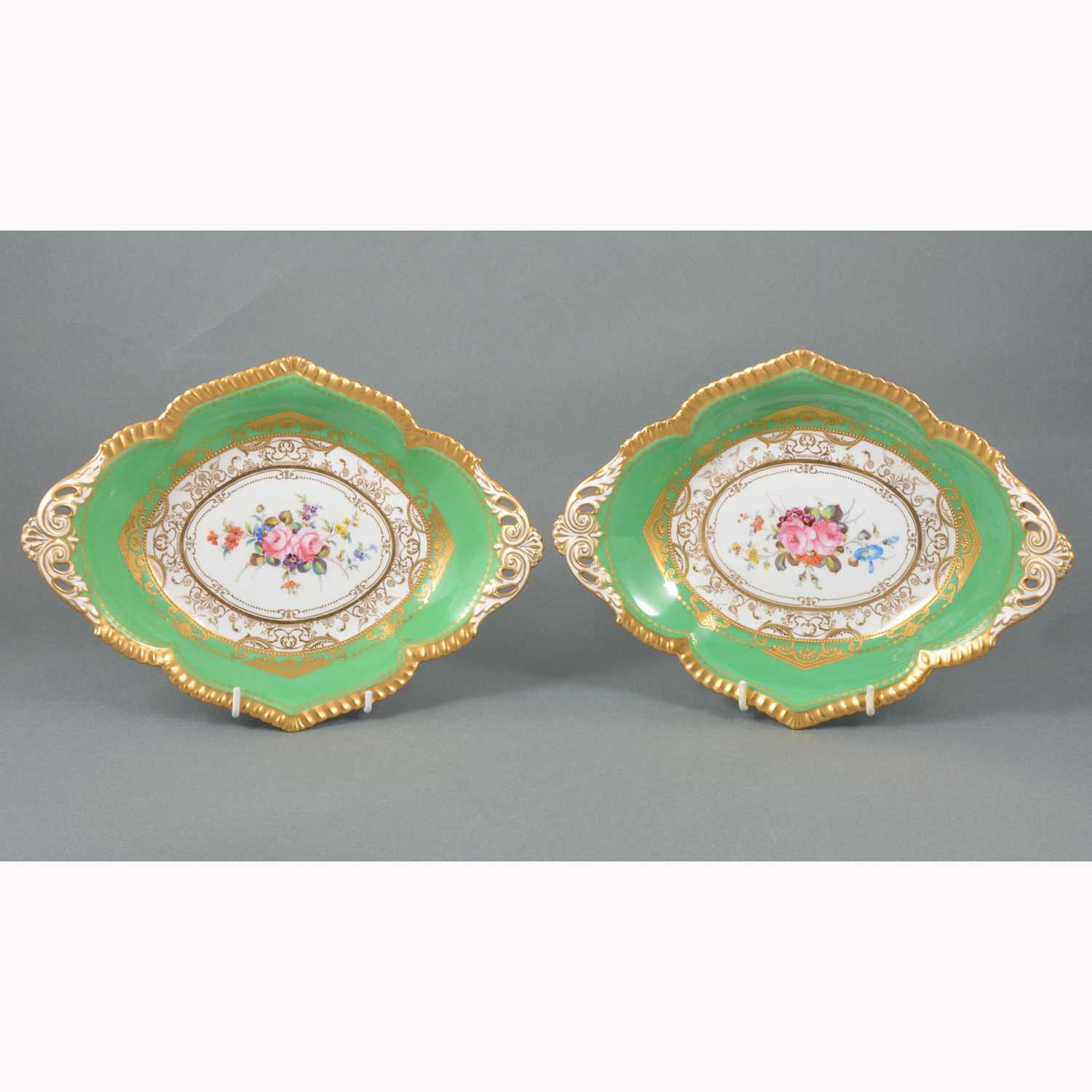 Lot 6 - A pair of Royal Crown Derby dessert dishes
