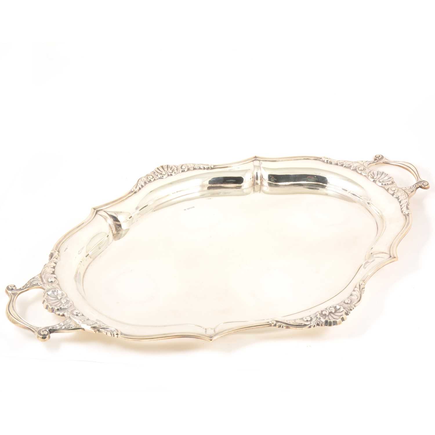 Lot 115 - A large silver tea tray