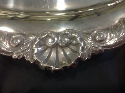 Lot 115 - A large silver tea tray