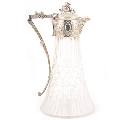 Lot 177 - A Victorian silver mounted claret jug