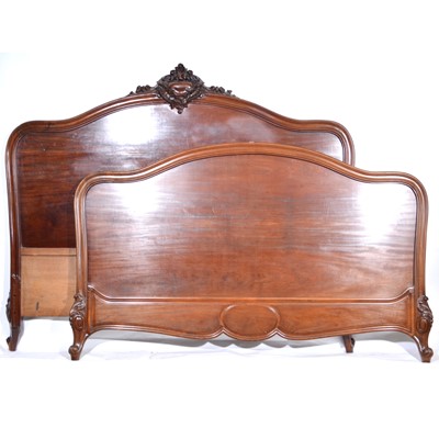 Lot 462 - French mahogany double bedstead