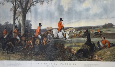 Lot 442 - John Harris, After J F Herring, Fox-Hunting Plate 3, The Run, from Fores's National Sports