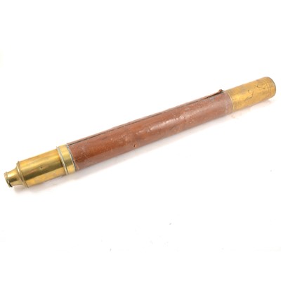 Lot 285 - Brass and leather mounted telescope